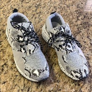 Snakeskin platform sneakers